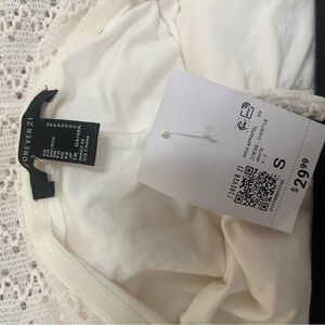 Forever 21 Strapless Cream Dress